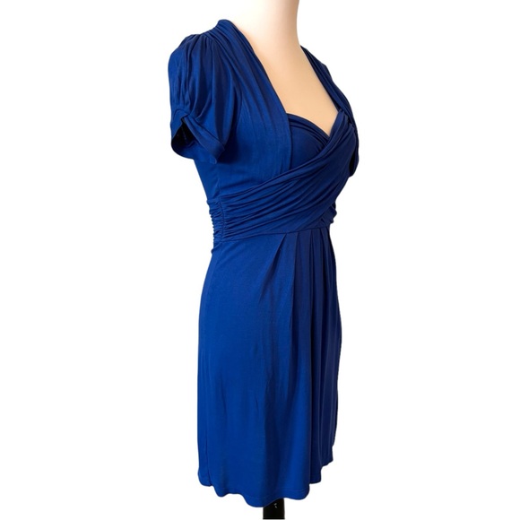 🎁 BCBGMAXAZRIA Blue Stretch Dress XS - Picture 5 of 8